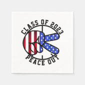 Afstuderen Klasse van 2025 Peace Out Party Supplie Servet (Voorkant)