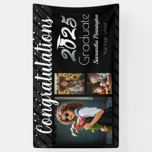 Afstuderen Klasse van 2025 Photo Collage Banner (Verticaal)