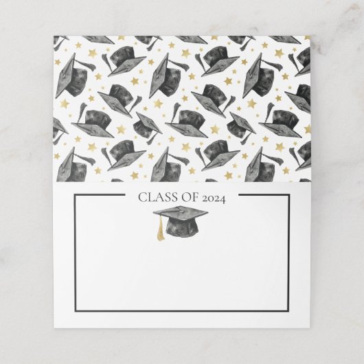 Afstuderen Klasse van 2025 Place Card Plaatskaartje (Buitenkant ongevouwen)
