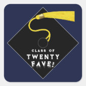 Afstuderen Klasse van 2025 Vierkante Sticker (Voorkant)