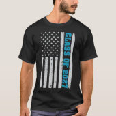Afstuderen klasse van 2027 Senior Amerikaanse vlag T-shirt (Voorkant)