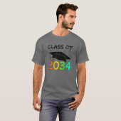 Afstuderen klasse van 2034 Handse Prints ruimte K T-shirt (Voorkant volledig)