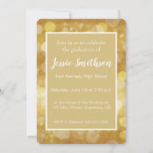 Afstuderen Klasse van 20__ Gold Bokeh met 4 foto's Kaart (Achterkant)