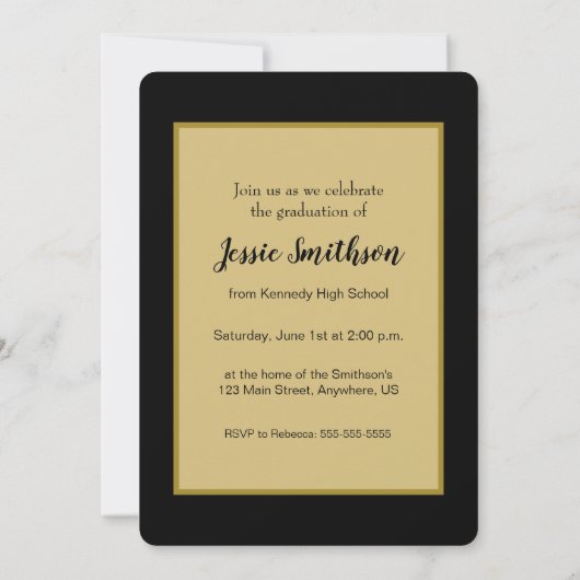 Afstuderen Klasse van 20_ Gold Glitter 4 pics Kaart (Achterkant)