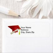 Afstuderen Klasse van 20?? Rood adreslabel Etiket (Insitu)