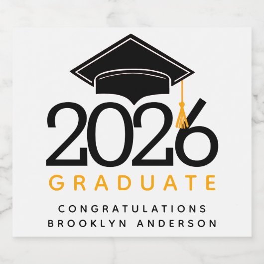 Afstuderen Klasse van 20XX Bier Etiket (Enkel label)