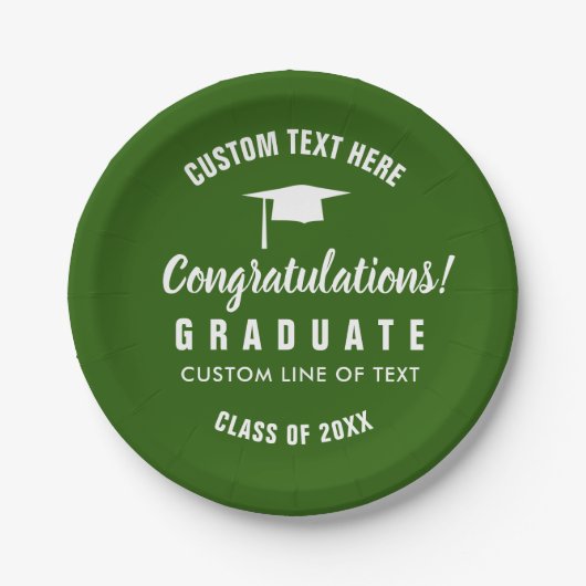 Afstuderen Klasse van 20XX Congrats Afstudeerder G Papieren Bordje (Voorkant)