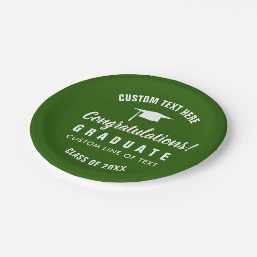 Afstuderen Klasse van 20XX Congrats Afstudeerder G Papieren Bordje (Gekanteld)