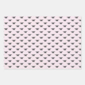 Afstuderen Klasse van 20XX Cute Chic Pink en Black Inpakpapier Vel (Voorkant)