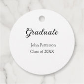 Afstuderen klasse van 20XX eenvoudige minimum afst Bedankjes Labels (Achterkant)