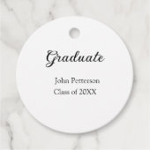 Afstuderen klasse van 20XX eenvoudige minimum afst Bedankjes Labels (Voorkant)