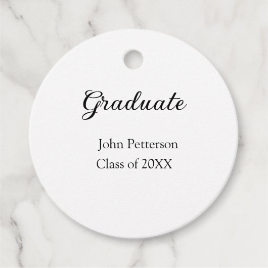 Afstuderen klasse van 20XX eenvoudige minimum afst Bedankjes Labels (Voorkant)