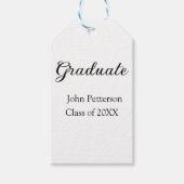 Afstuderen klasse van 20XX eenvoudige minimum afst Cadeaulabel (Voorkant)