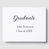 Afstuderen klasse van 20XX eenvoudige minimum afst Gastenboek (Achterkant)