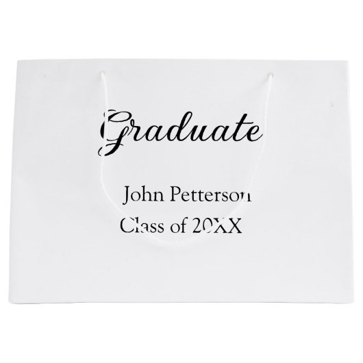 Afstuderen klasse van 20XX eenvoudige minimum afst Groot Cadeauzakje (Voorkant)