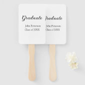 Afstuderen klasse van 20XX eenvoudige minimum afst Handwaaier (Voorkant en achterkant)