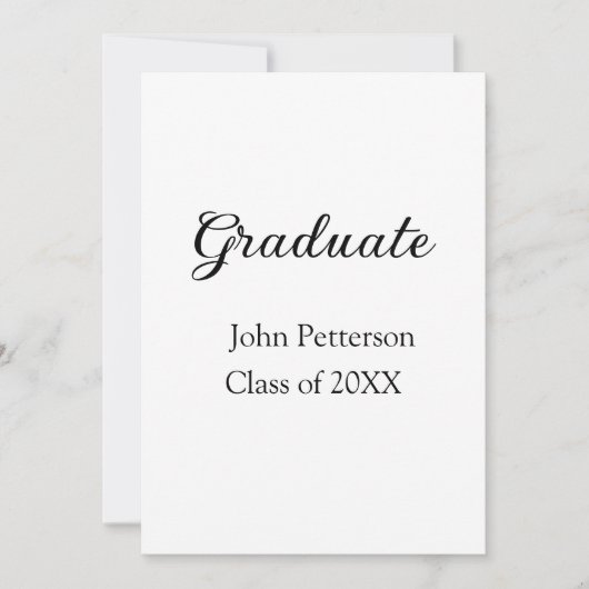 Afstuderen klasse van 20XX eenvoudige minimum afst Kaart (Voorkant)