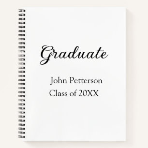 Afstuderen klasse van 20XX eenvoudige minimum afst Notitieboek