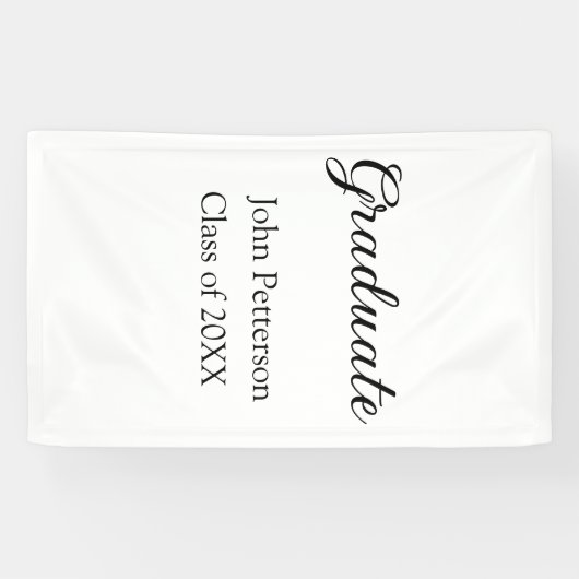 Afstuderen klasse van 20XX eenvoudige minimum afst Spandoek (Horizontaal)