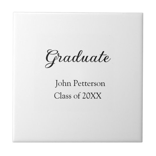 Afstuderen klasse van 20XX eenvoudige minimum afst Tegeltje (Voorkant)