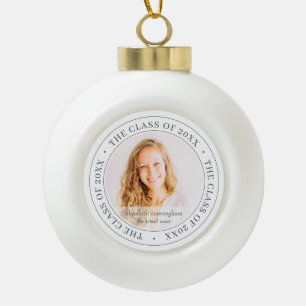 Afstuderen Klasse van 20XX Eenvoudige, moderne, aa Keramische Bal Ornament