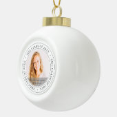 Afstuderen Klasse van 20XX Eenvoudige, moderne, aa Keramische Bal Ornament (Rechts)