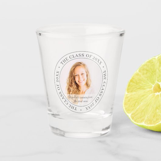 Afstuderen Klasse van 20XX Eenvoudige, moderne, aa Shot Glas (Voorkant)