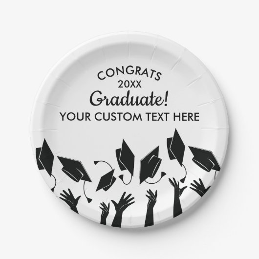 Afstuderen Klasse van 20XX het Pet van het Afstude Papieren Bordje (Voorkant)