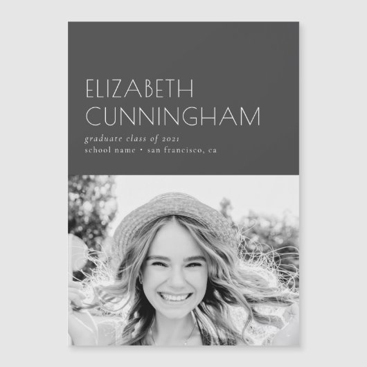 Afstuderen klasse van 20XX minimalistisch foto-Afs (Voorkant)