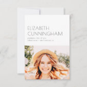 Afstuderen klasse van 20XX minimalistisch foto-Afs Aankondiging (Voorkant)