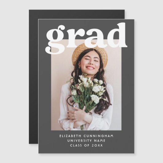 Afstuderen Klasse van 20XX Moderne Foto Afstuderen (Voorkant / Achterkant)