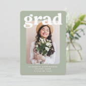 Afstuderen Klasse van 20XX Moderne Foto Afstuderen Aankondiging (Staand voorkant)