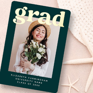 Afstuderen Klasse van 20XX Moderne Foto Afstuderen Folie Feestdagenkaart