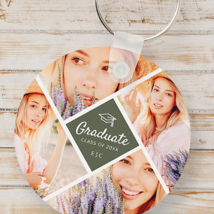 Afstuderen Klasse van 20XX Moderne Graduation Cap Sleutelhanger