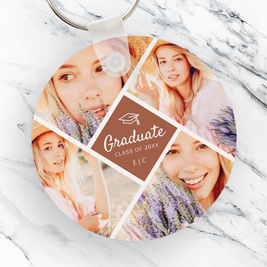 Afstuderen Klasse van 20XX Moderne Graduation Cap Sleutelhanger