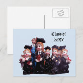 Afstuderen Klasse van 20XX Porseleinen Beeldjes Fo Aankondigingskaart (Voorkant / Achterkant)