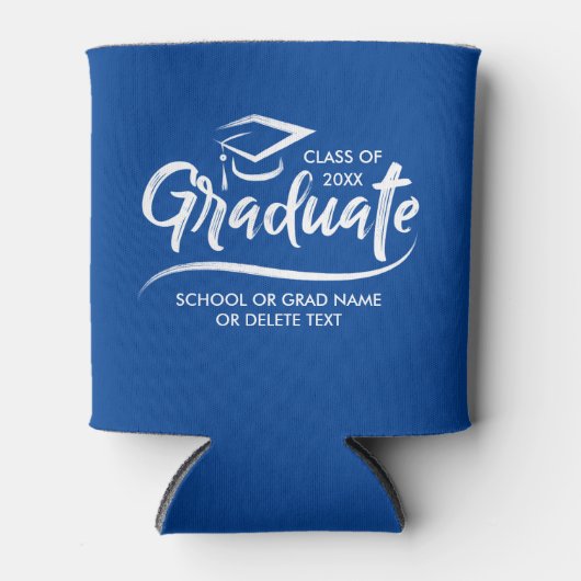 Afstuderen Klasse van 20XX Uw Aangepaste kleur op Blikjeskoeler (Voorkant)