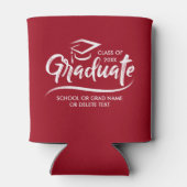 Afstuderen Klasse van 20XX Uw Aangepaste kleur op  Blikjeskoeler (Achterkant)