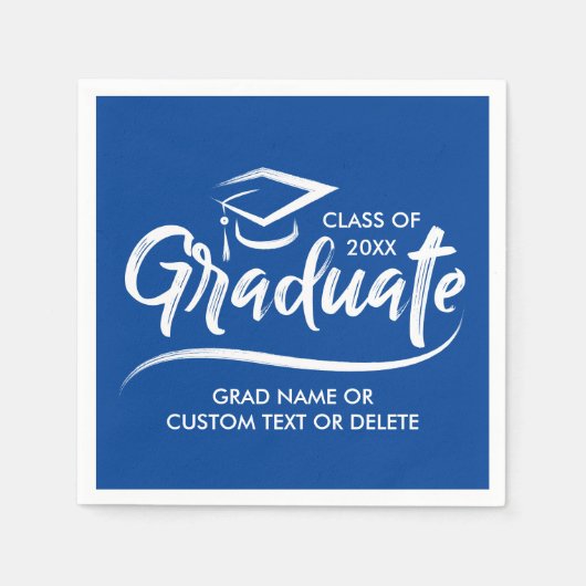 Afstuderen Klasse van 20XX Uw Aangepaste kleur op  Servet (Voorkant)