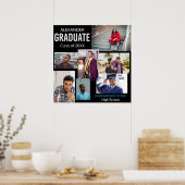 Afstuderen Klasse van Aangepaste fotocollage 5 Poster (Keuken)