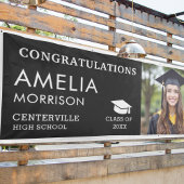 Afstuderen klasse van Afstuderen foto zwart wit Spandoek