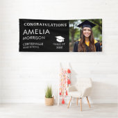 Afstuderen klasse van Afstuderen foto zwart wit Spandoek (Insitu)