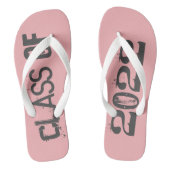 Afstuderen klasse van Afstuderen roze wit Teenslippers (Voetbed)