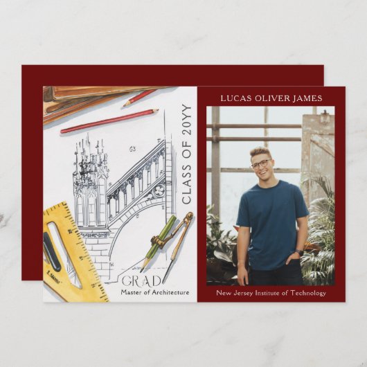 Afstuderen Klasse van Architectuuringenieur (Voorkant / Achterkant)