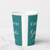 Afstuderen Klasse van Celebration Groen & Wit Papieren Bekers (Links)