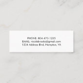 Afstuderen Klasse van Contact Info Naam Mini Visitekaartje (Achterkant)