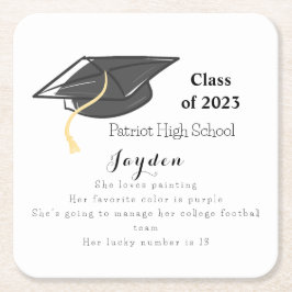 Afstuderen Klasse van Custom Fun Facts Kartonnen Onderzetters