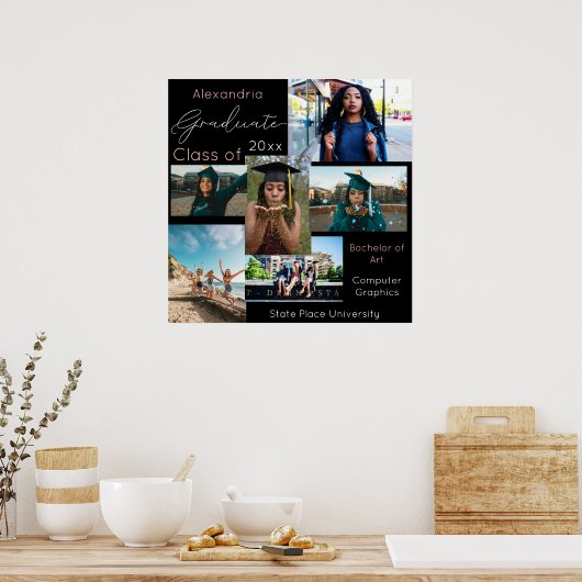 Afstuderen klasse van de Foto van het College Coll Poster (Keuken)