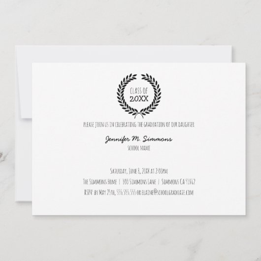 Afstuderen klasse van de Fotouitnodigingen Kaart (Achterkant)