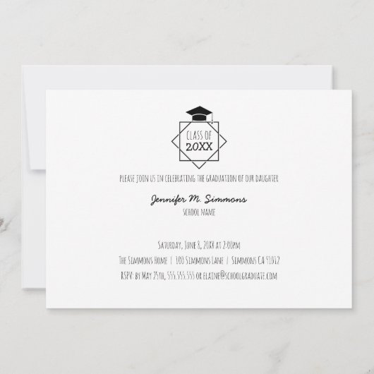 Afstuderen klasse van de Fotouitnodigingen Kaart (Achterkant)